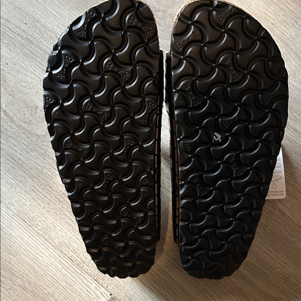 Birkenstock Croc-Embossed Metallic Sandals - Picture 3 of 5